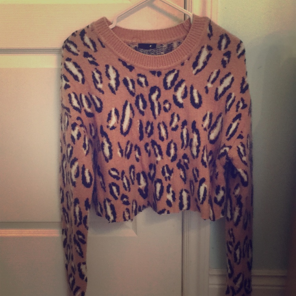 cheetah print sweater
